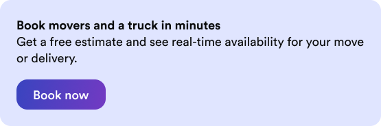 Call-to-action to book Lugg movers and a truck with real-time availability.