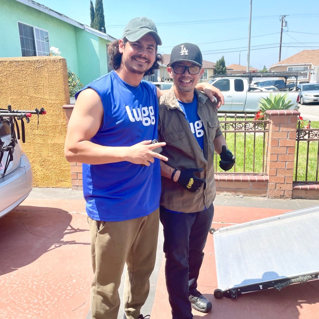 A Lugg Driver and Lugg Helper ready for a moving job